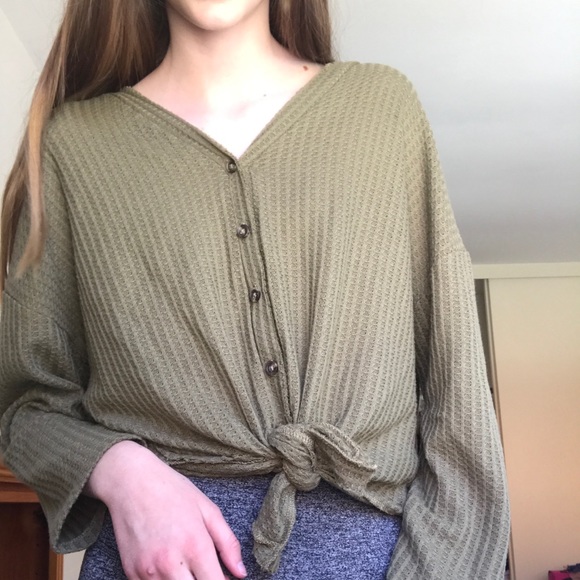 Button up tied cardigan - Picture 1 of 4